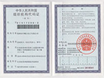 Organization code certificate